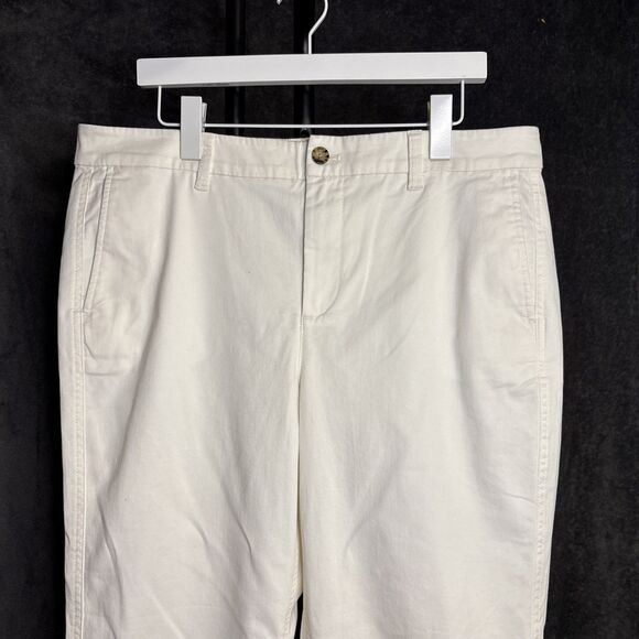 NWT J Crew High Rise Girlfriend Chino Pant Women Plus 22 Ivory Career Preppy Job - Picture 3 of 11